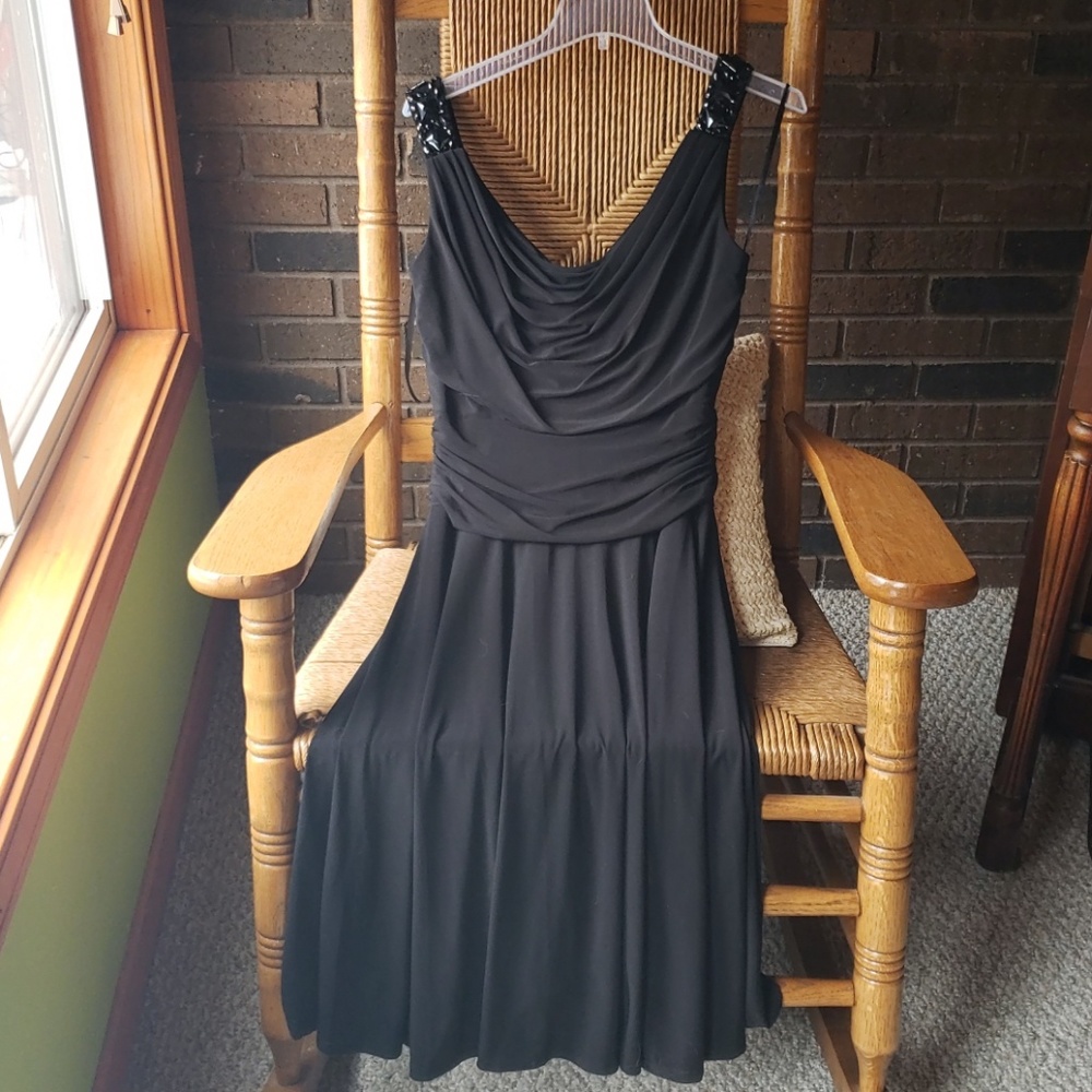 Jessica Howard, little black jeweled dress, size 6